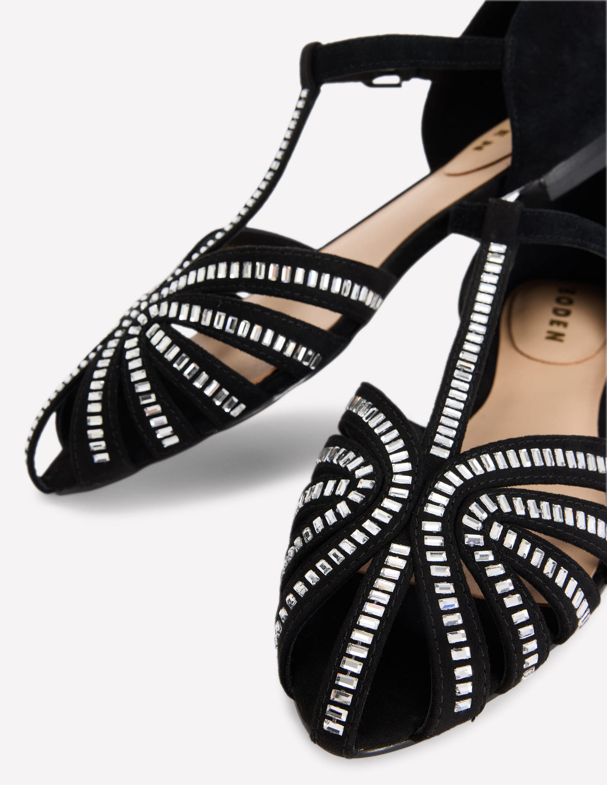 Embellished Cage Flats-Black-5