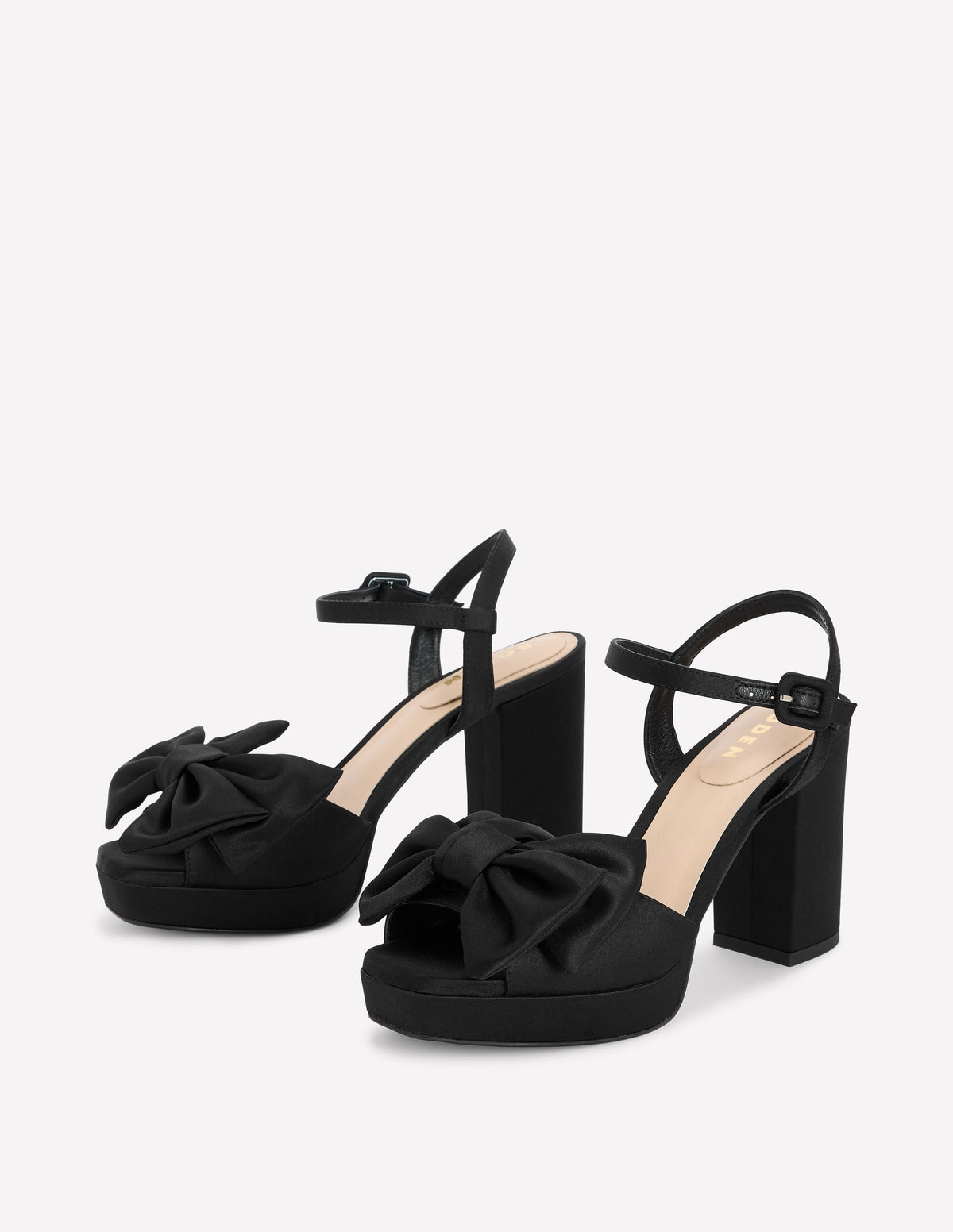 Plateauschuhe mit Schleife-Schwarz - Image 3