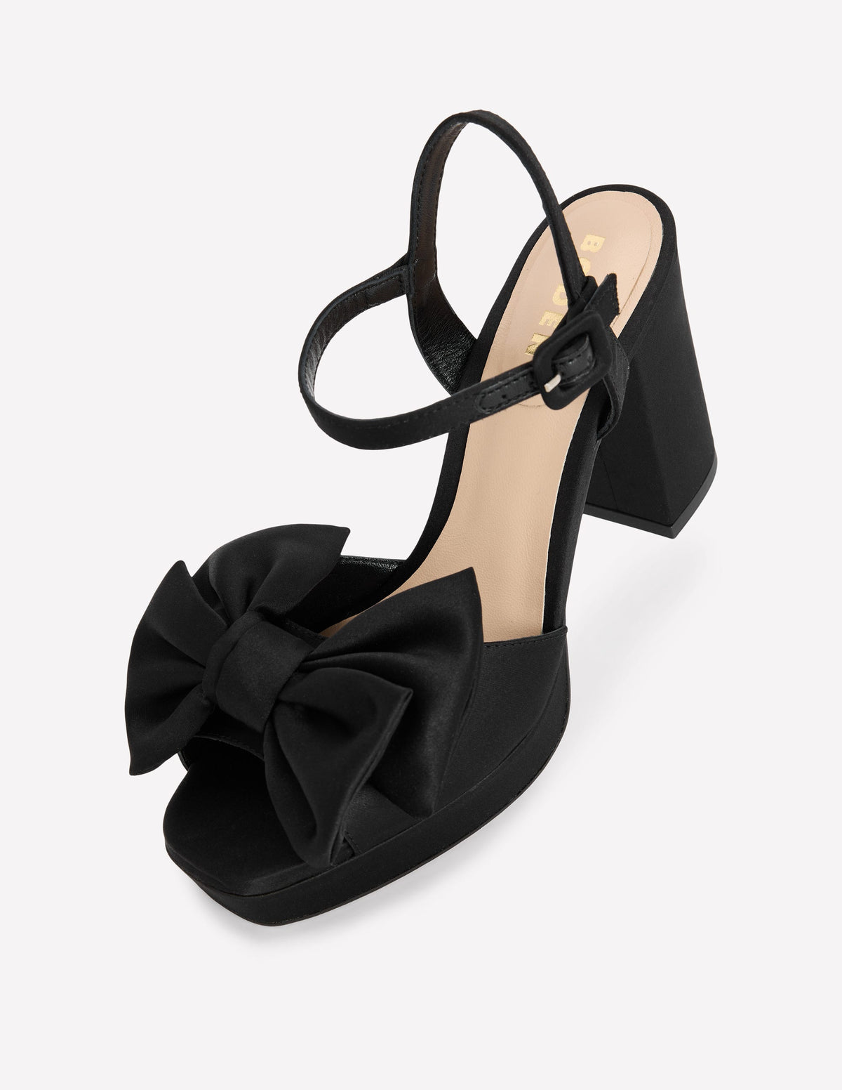 Plateauschuhe mit Schleife-Schwarz - Image 4