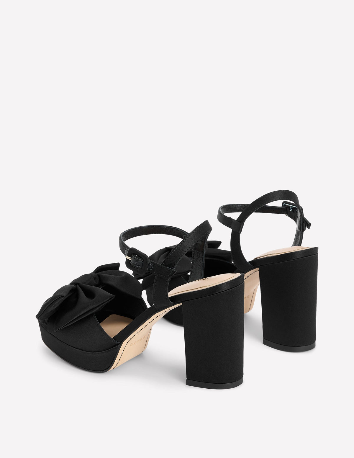 Plateauschuhe mit Schleife-Schwarz - Image 5