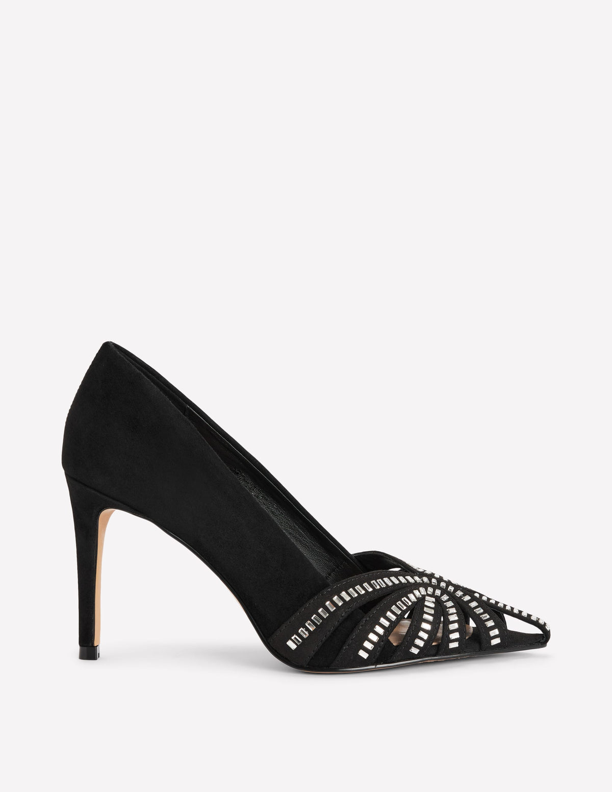 Pumps mit Gitterriemen-Schwarz-1