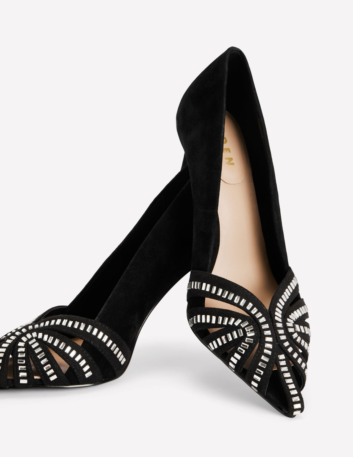 Pumps mit Gitterriemen-Schwarz - Image 4