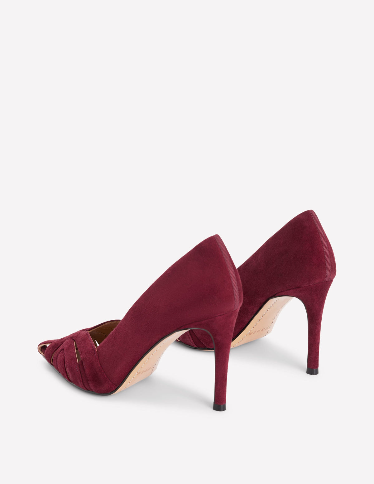 Escarpins effet cage-Bordeaux profond-5