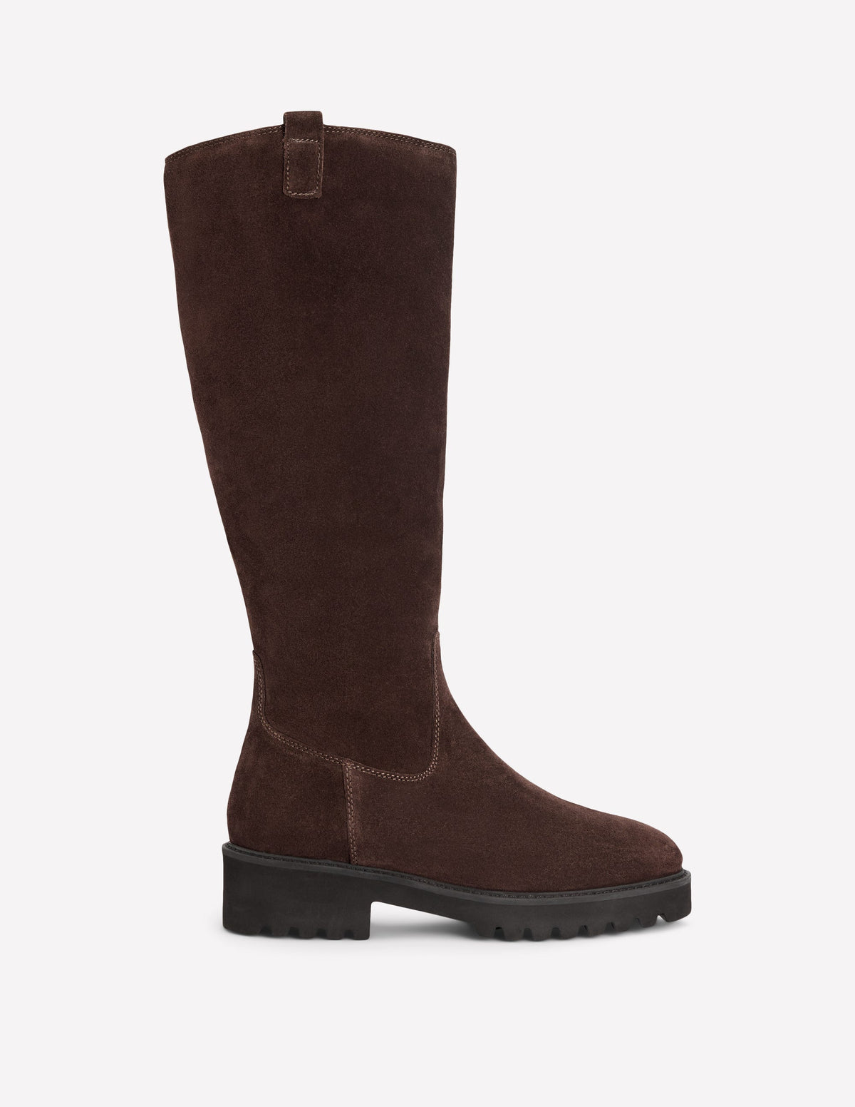 Kniehohe Stiefel mit breiter Sohle-Bitterschokolade - Image 2