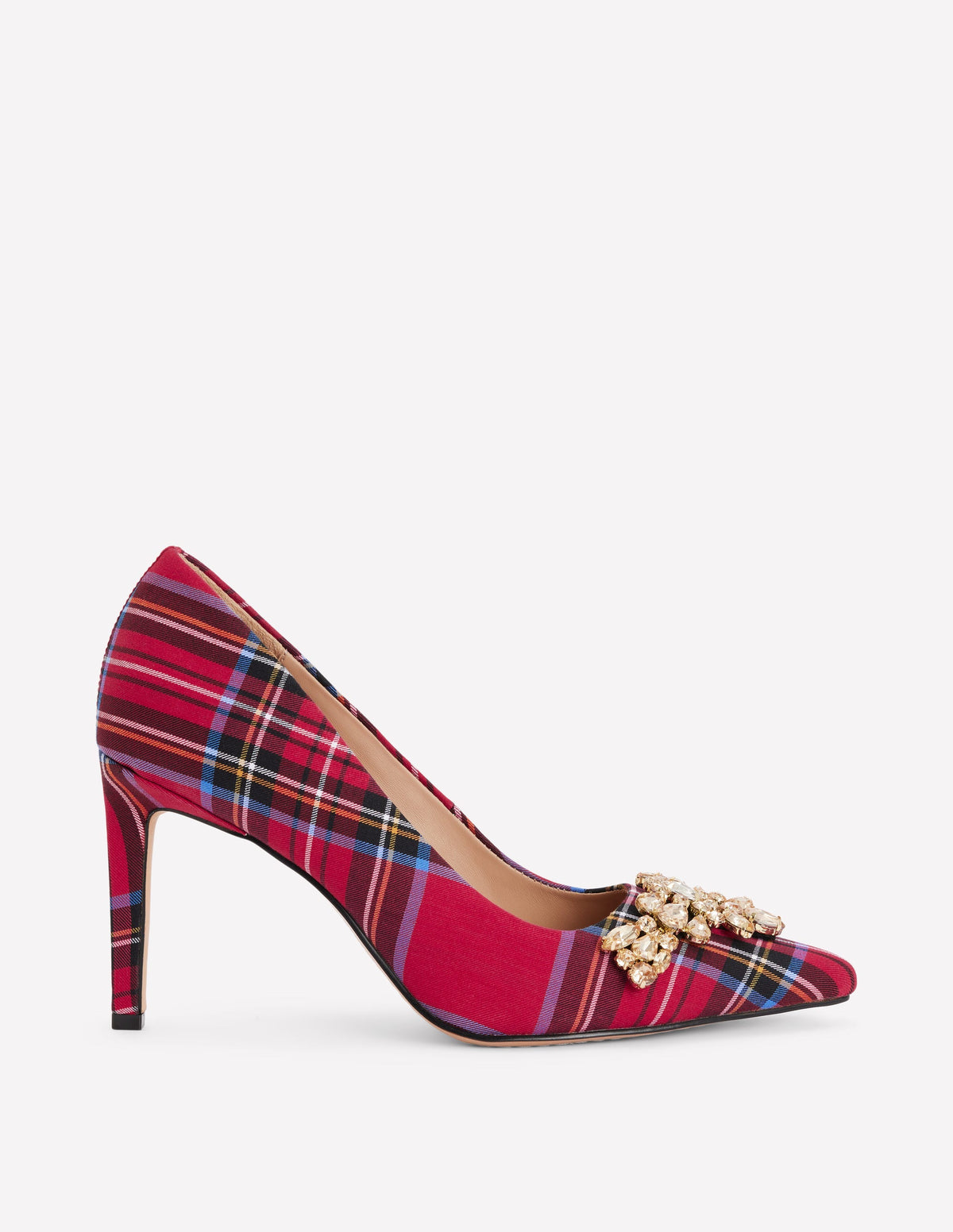 Verzierte Pumps-Rot Karo - Image 1