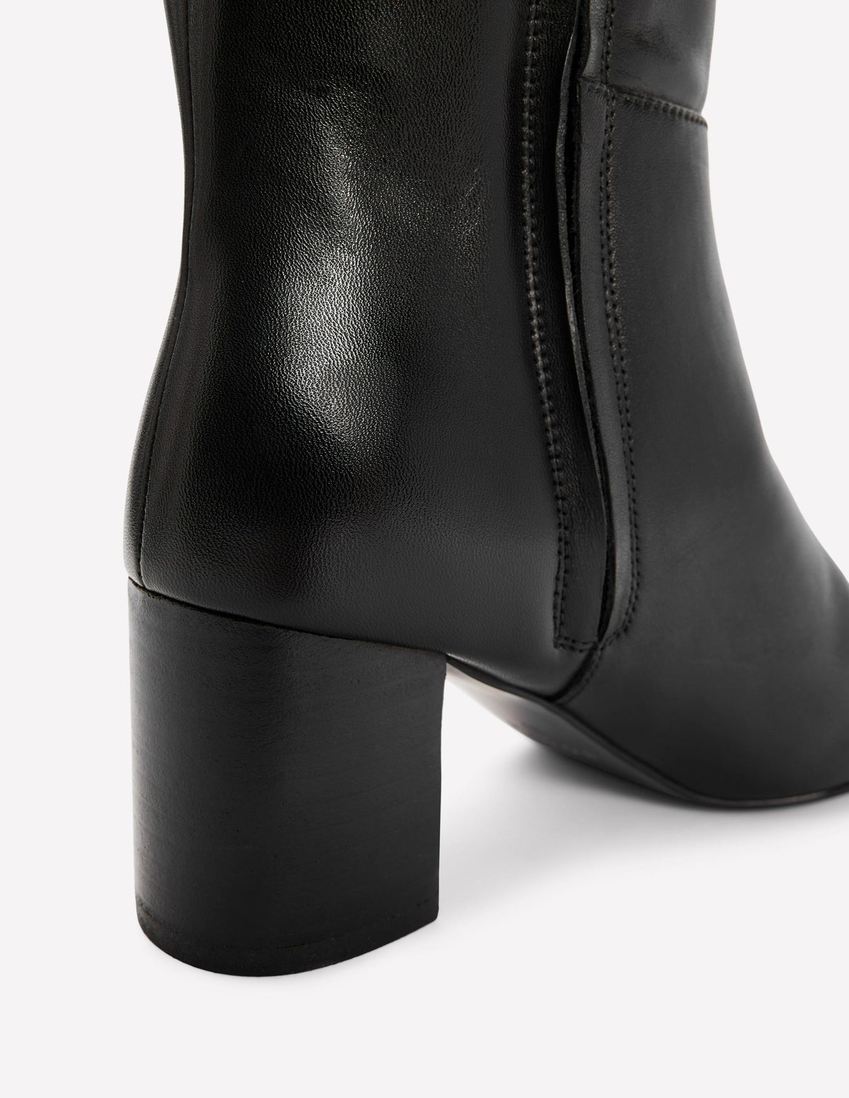 Bottes hauteur genou à surpiqûres-Noir - Image 4