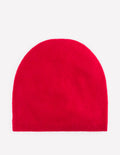 Bonnet en cachemire brossé-Rouge coquelicot