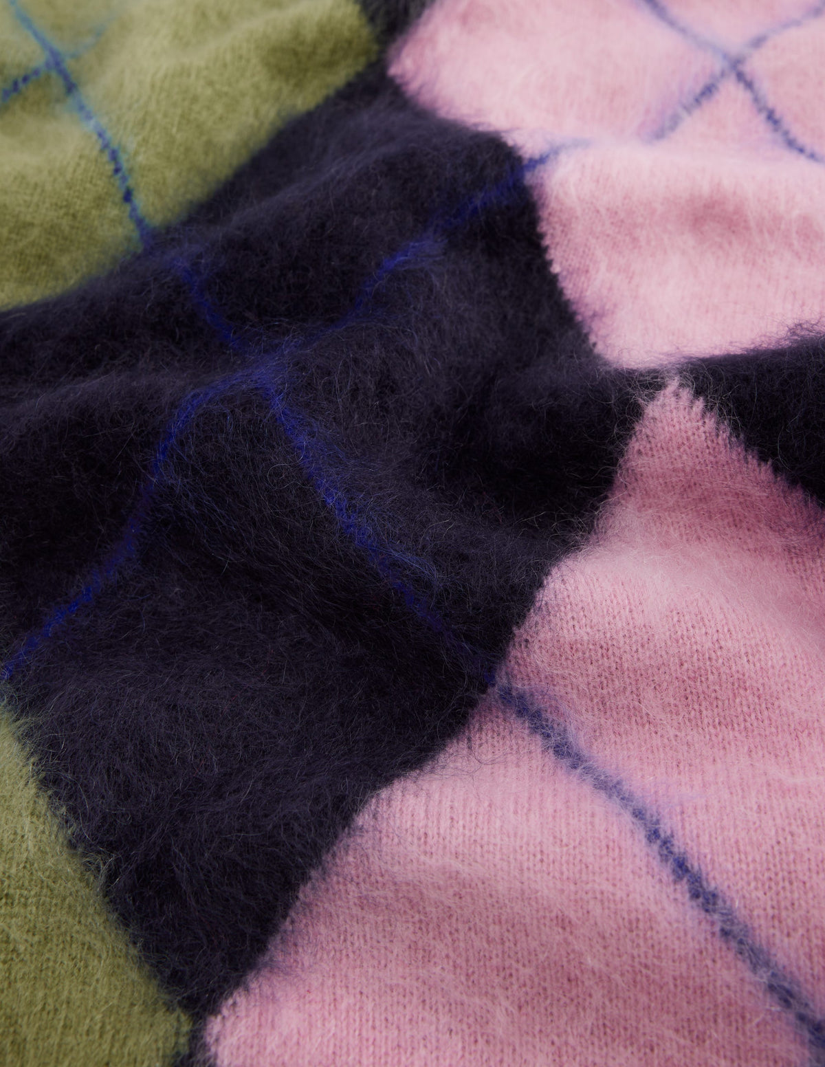 Snood en cachemire brossé-Losanges multi - Image 3