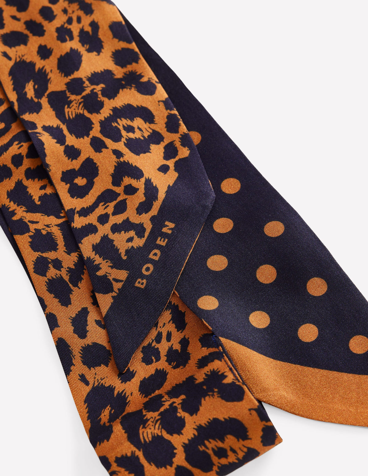 Octavia Schmaler Seidenschal-Leopard mit Tupfen - Image 3