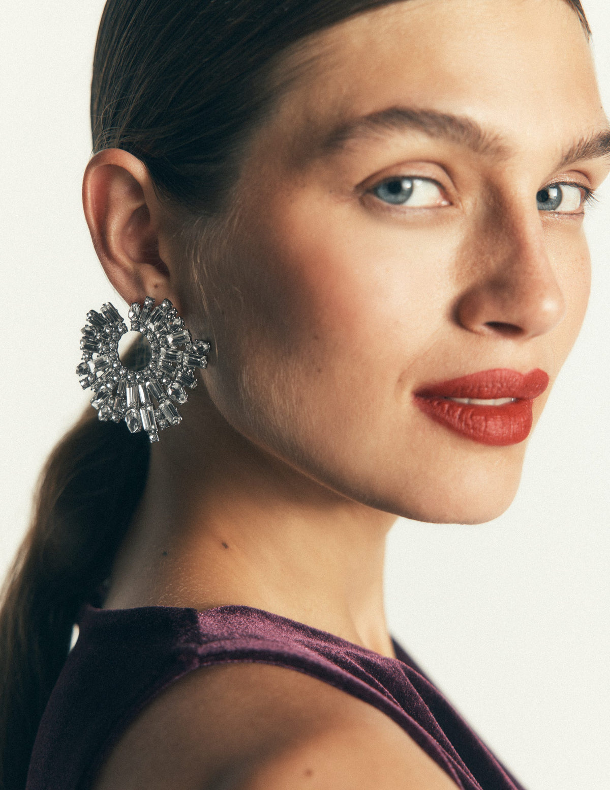 Jewel Garland Earrings-Clear-2