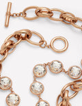 Breite Halskette mit Metalljuwelen-Gold