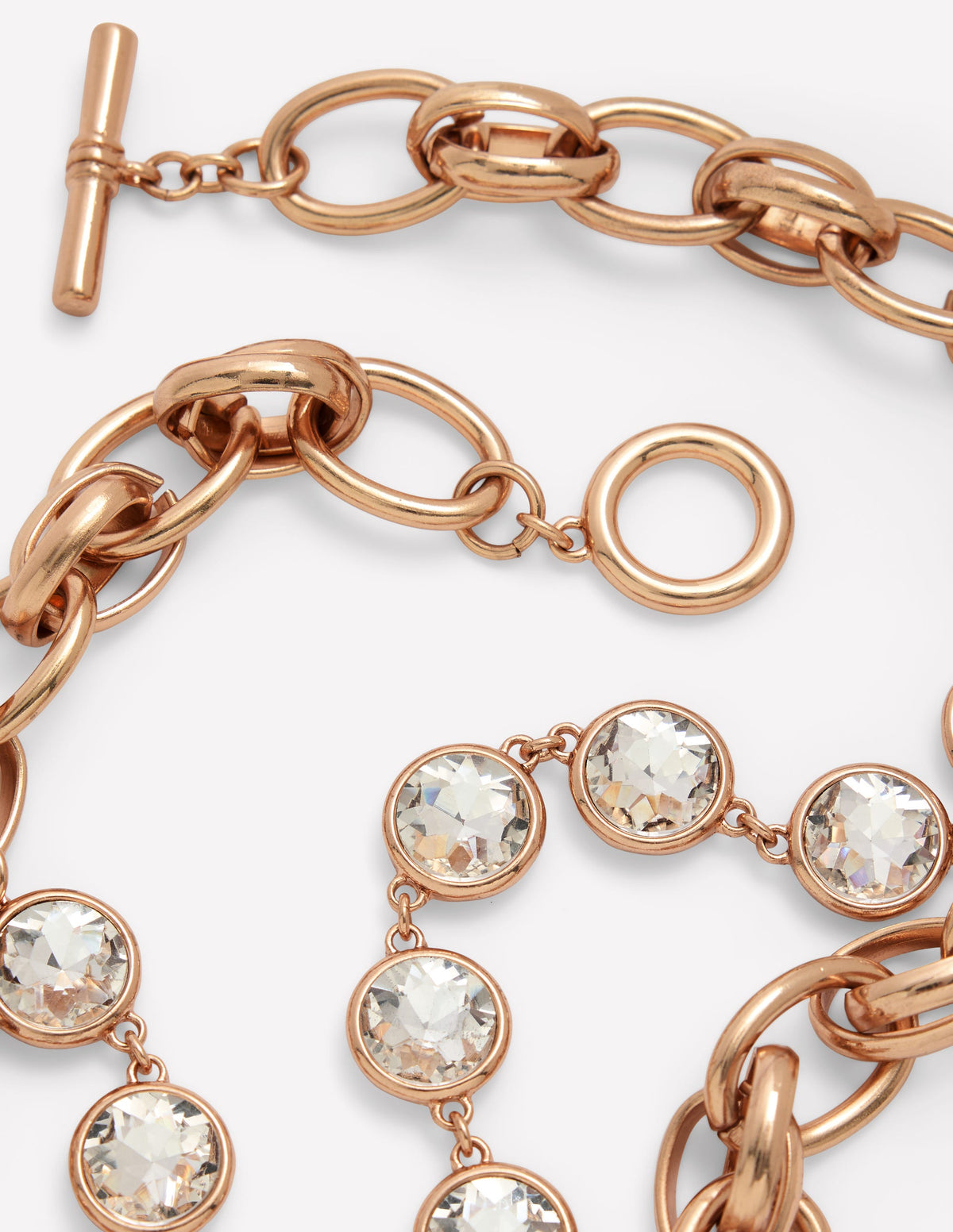 Breite Halskette mit Metalljuwelen-Gold-1