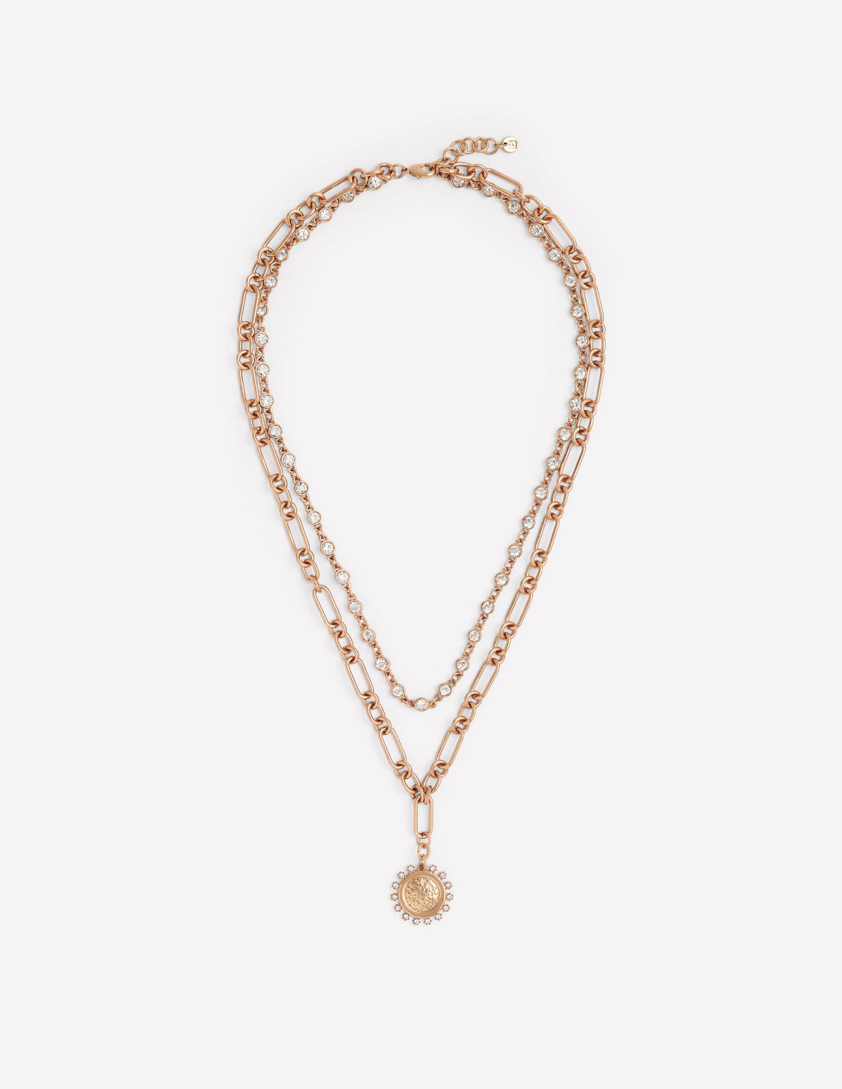 Collier délicat ornementé en métal-Doré-1