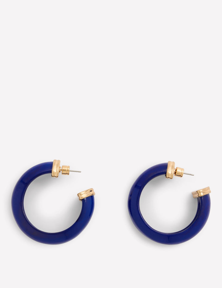 Chunky Resin Hoops-Mottled Blue