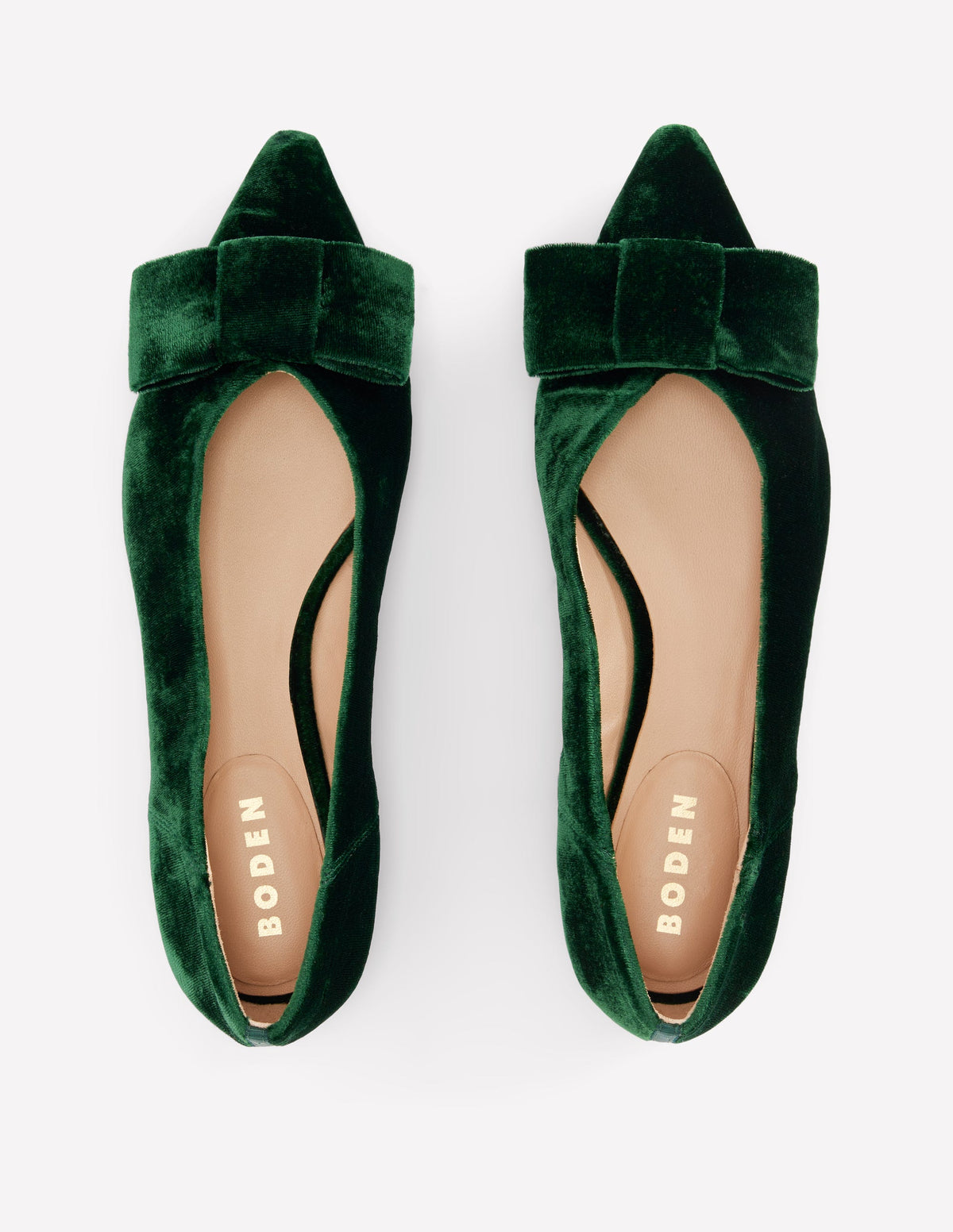 Nigella Bow Pointed Flats-Midnight Emerald-5