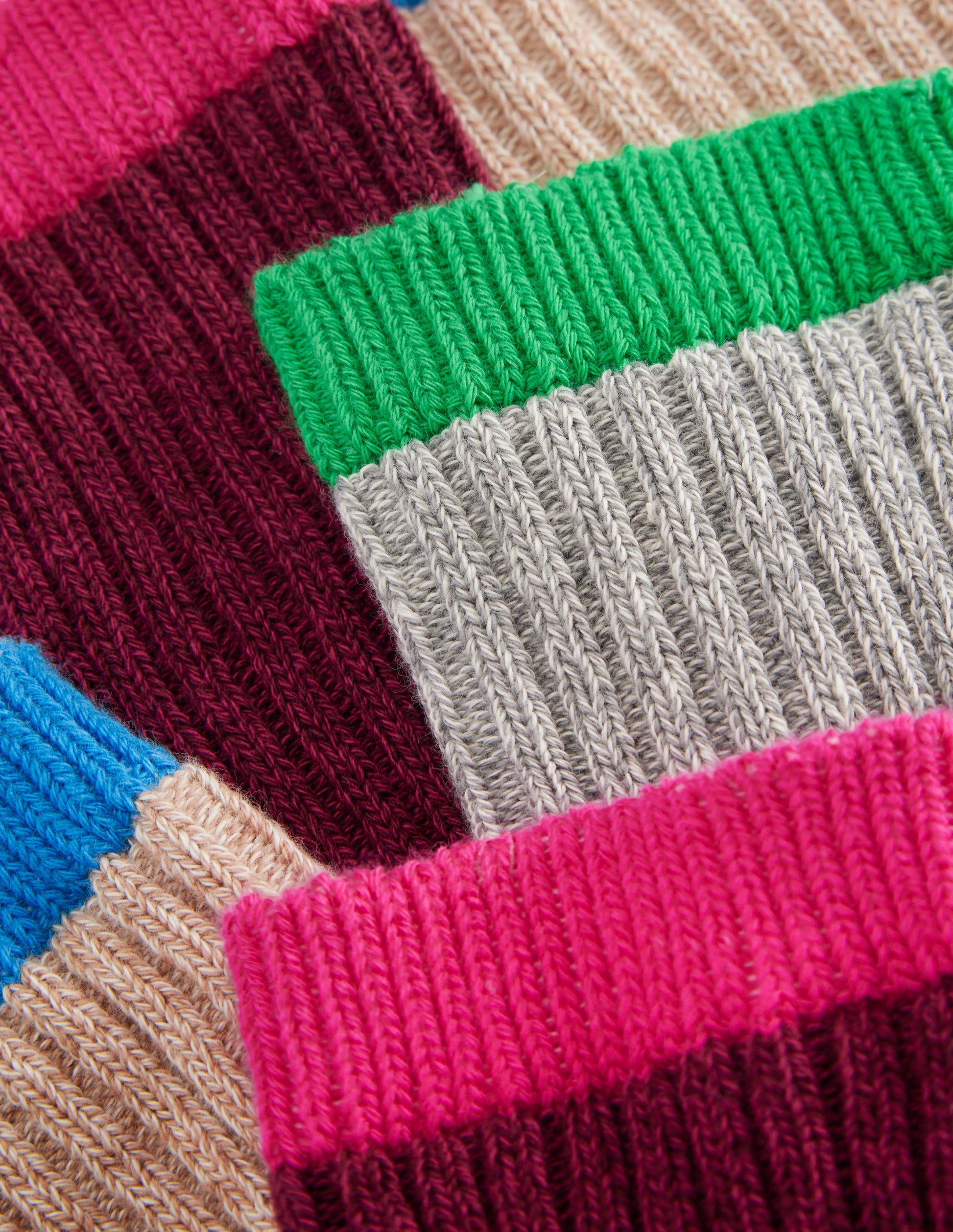 Chaussettes courtes côtelées-Multi-3