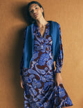 Georgia Jersey-Midikleid-Umbra, Paisley-Bouquet