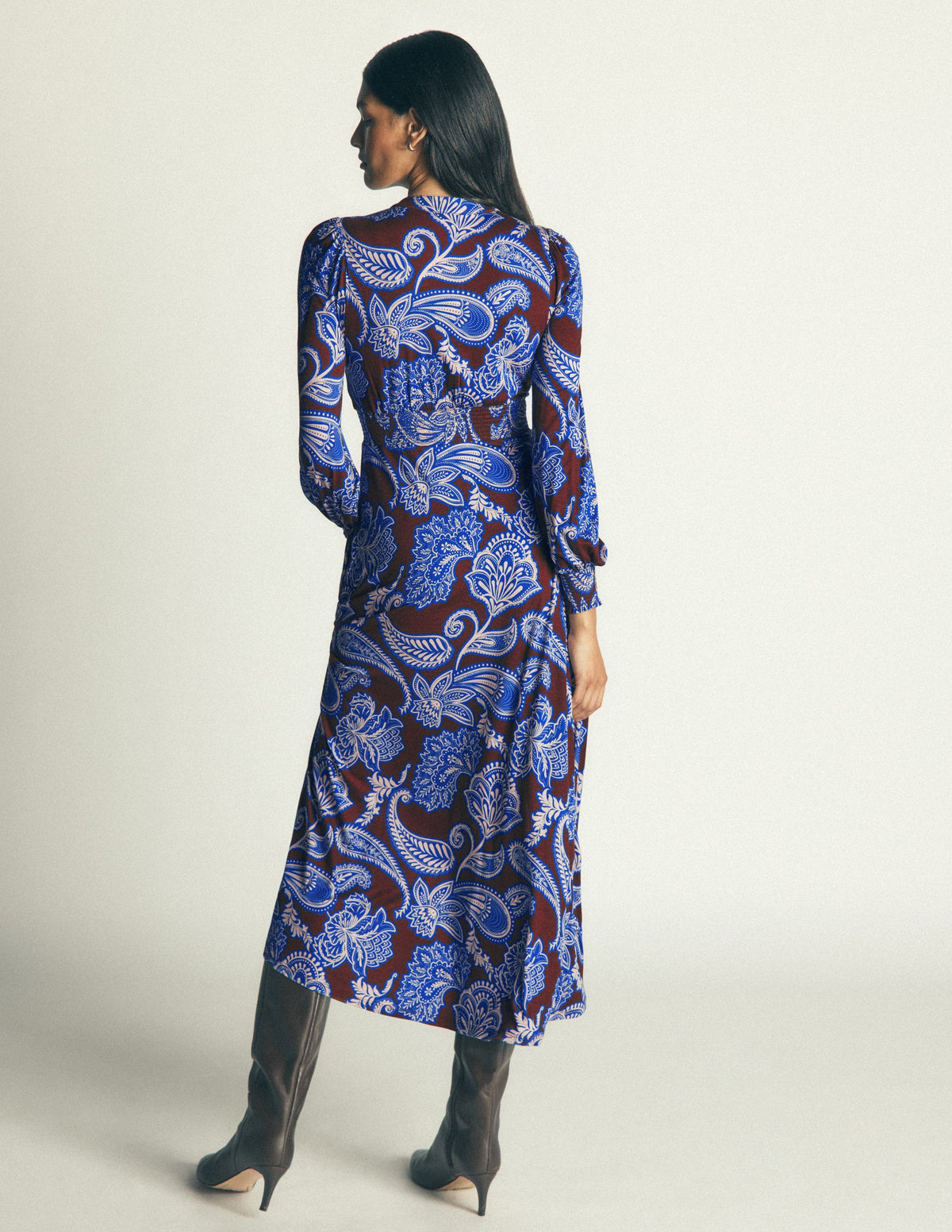 Georgia Jersey-Midikleid-Umbra, Paisley-Bouquet-3