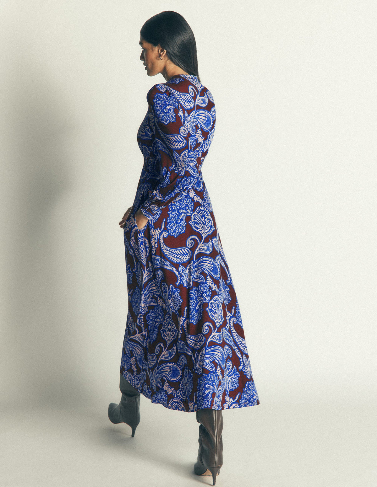 Georgia Jersey-Midikleid-Umbra, Paisley-Bouquet-5