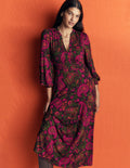 Georgia Jersey-Midikleid-Bunt, Boho-Charm