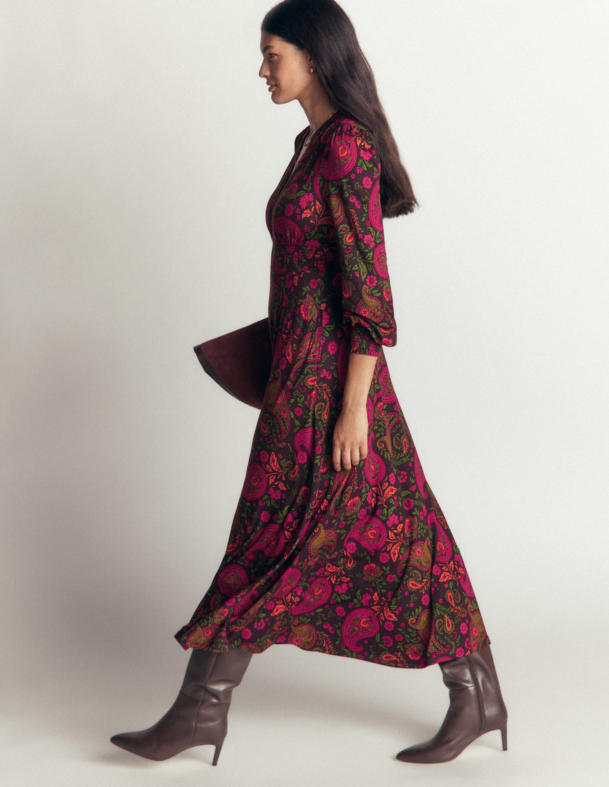 Georgia Jersey-Midikleid-Bunt, Boho-Charm - Image 5