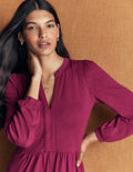 Naomi Relaxed Jersey Dress-Beet Red