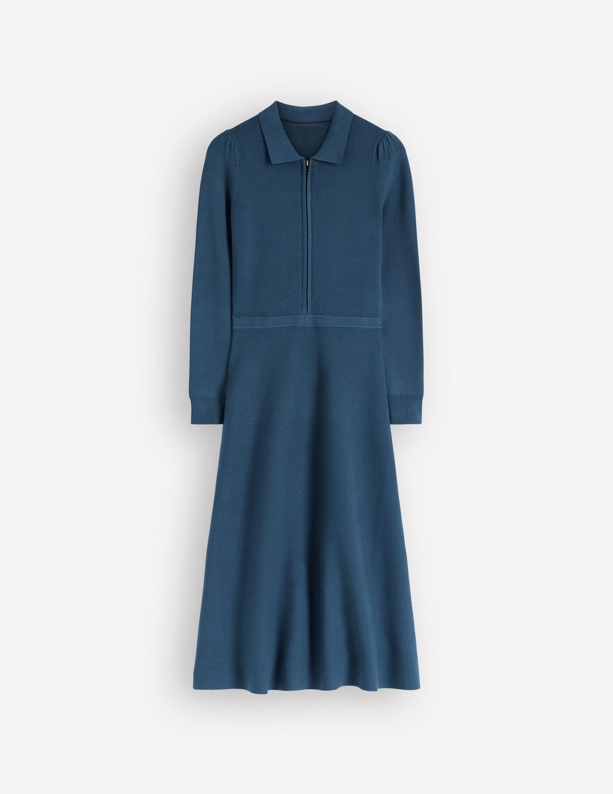 Fiona Strickkleid mit Reißverschluss vorn-Blau-6