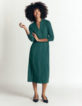 Alex Ponte Contrast Midi Dress-Midnight Ocean