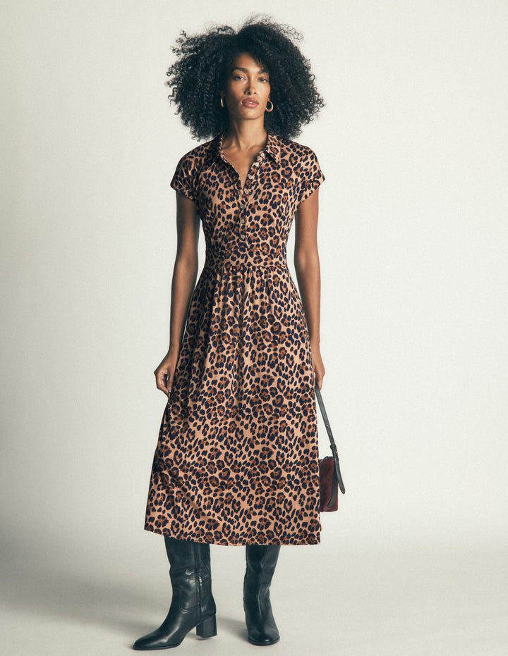 Robe-chemise Fae en jersey-Multi, motif Brushed Animal
