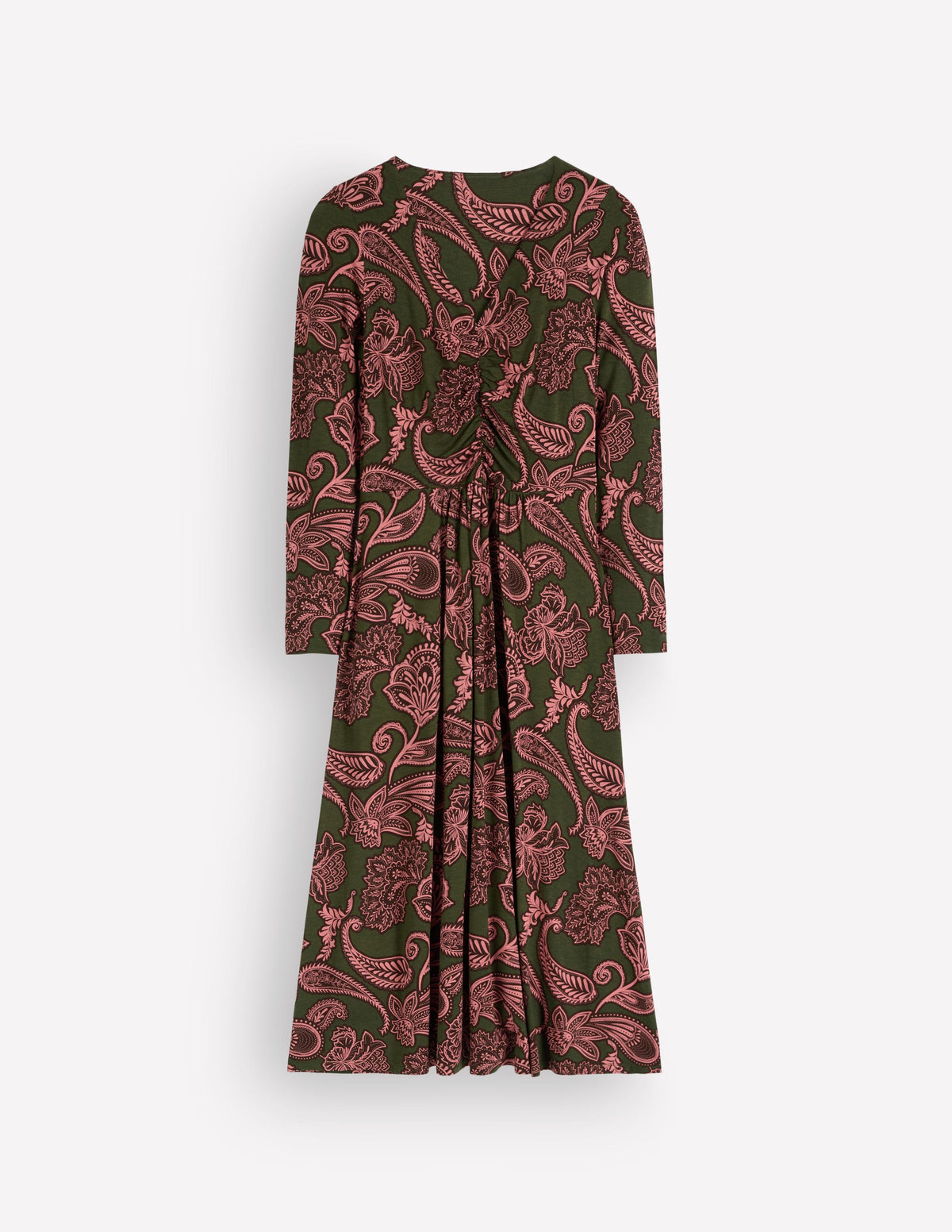 Robe Jasmine froncée en jersey-Clairière, motif Paisley Bouquet - Image 5