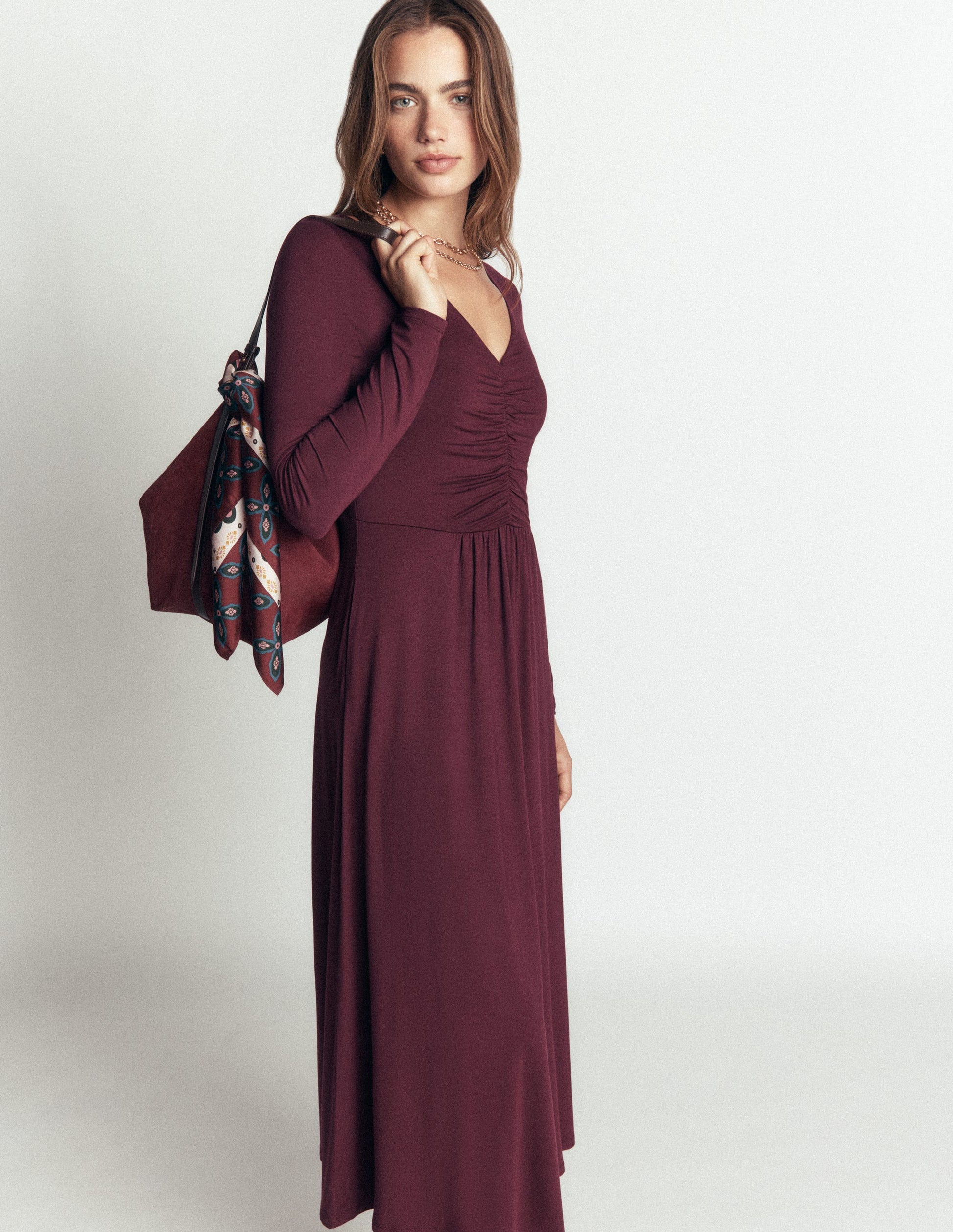 Jasmin Gerafftes Jerseykleid-Weinprobe-5
