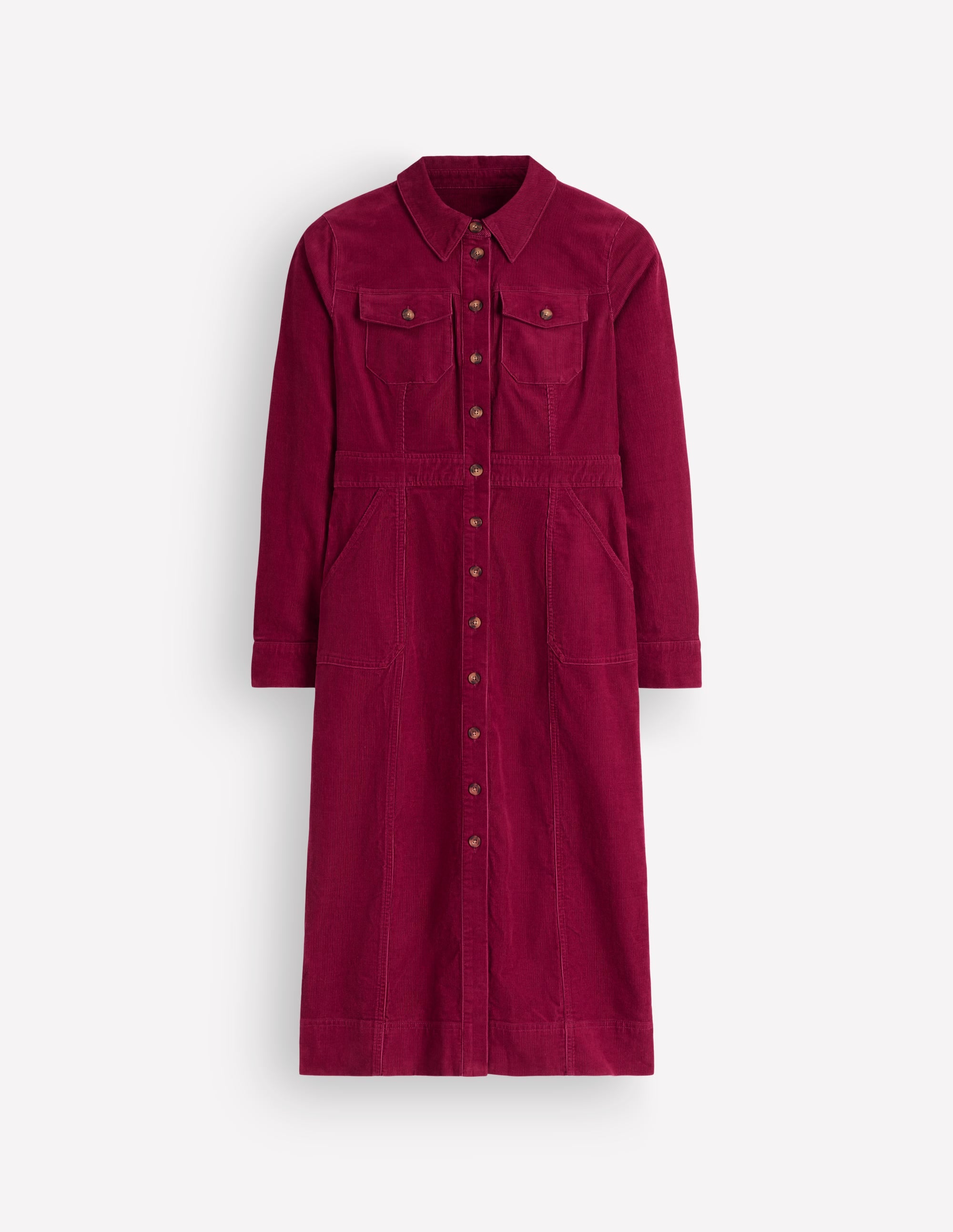 Fleur Cord-Midikleid-Rubinrot - Image 5