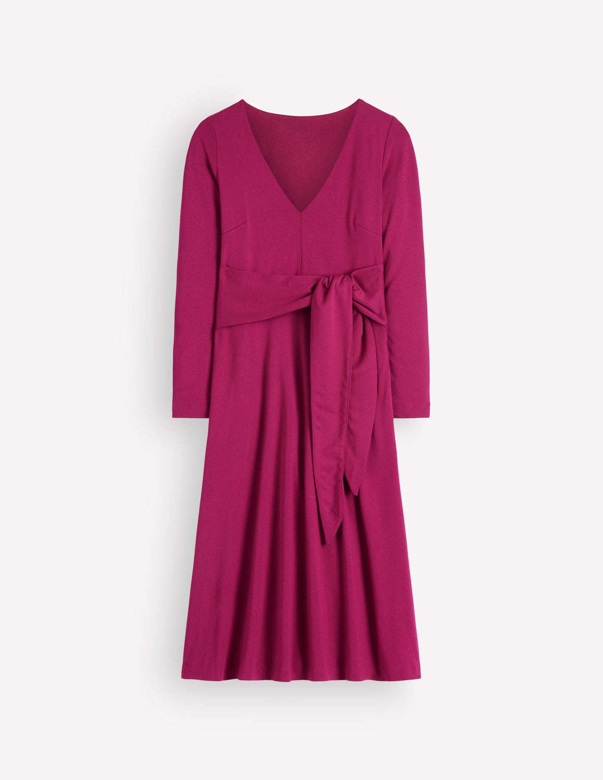 Ponte-Kleid mit Bindegürtel-Rote Beete - Image 5