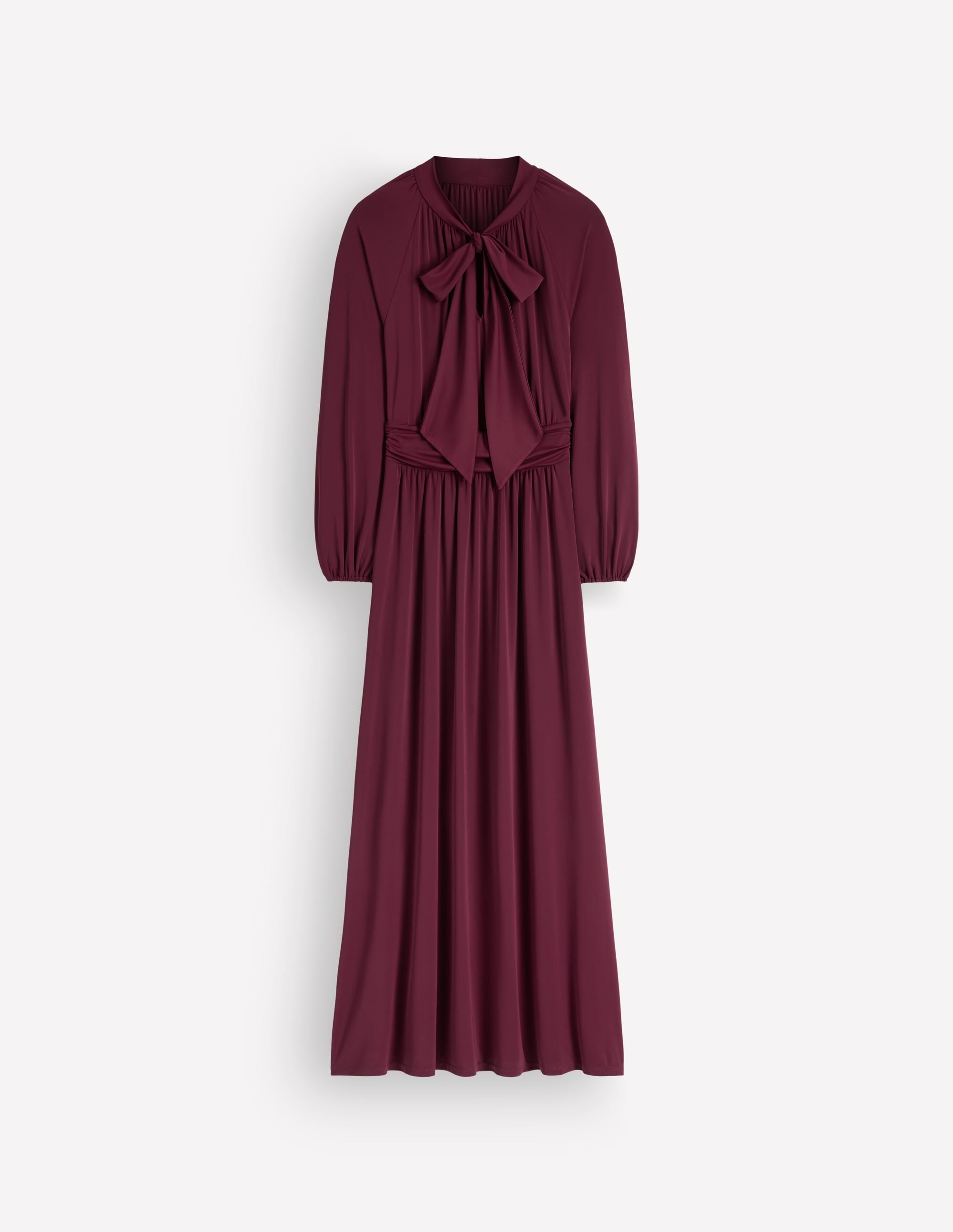 Jersey-Maxikleid mit Schleife-Dunkelviolett - Image 5
