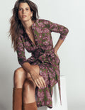 Louise Midi Shirt Dress-Forest Green, Tickled Meadows