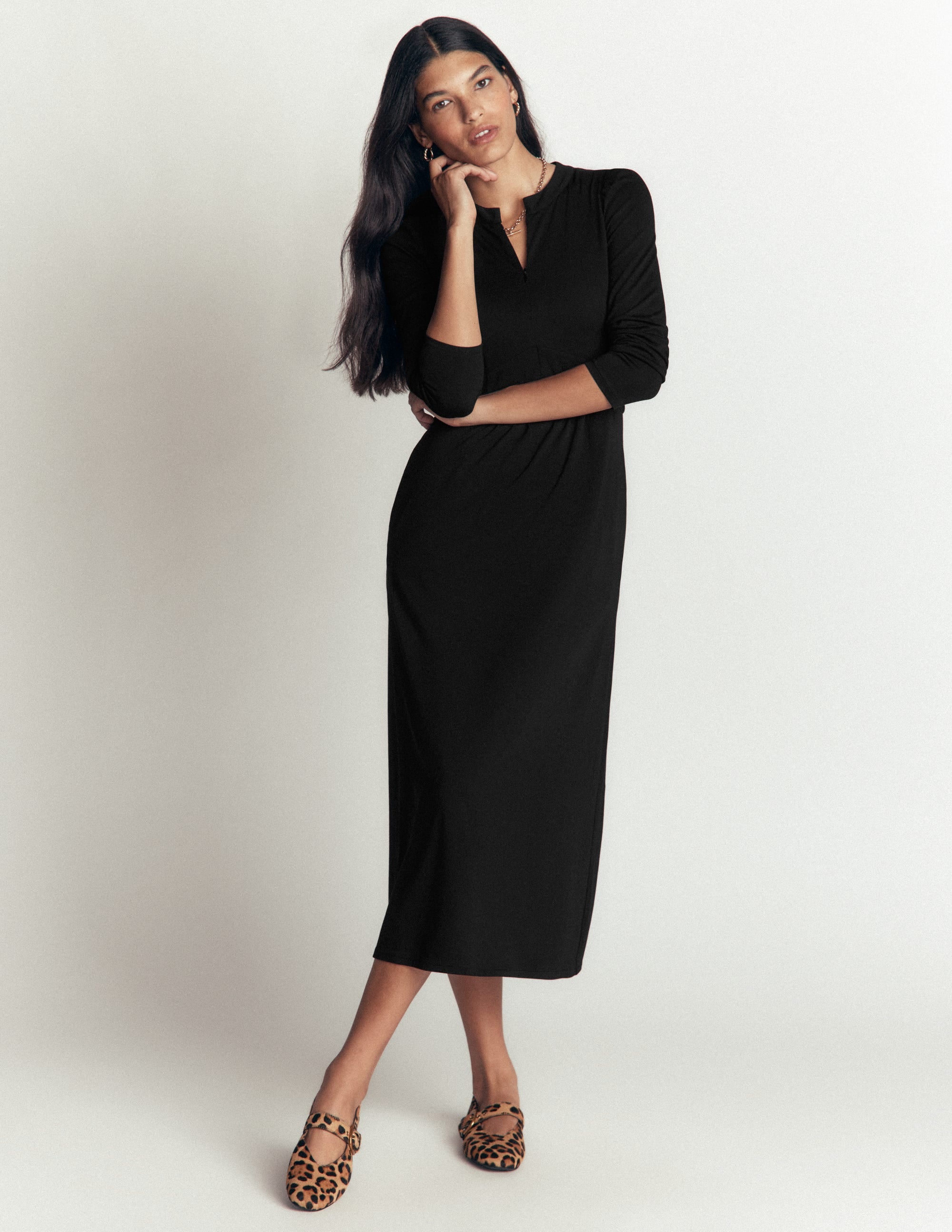 Hope Jerseykleid mit Reißverschlussdetail-Schwarz - Image 1