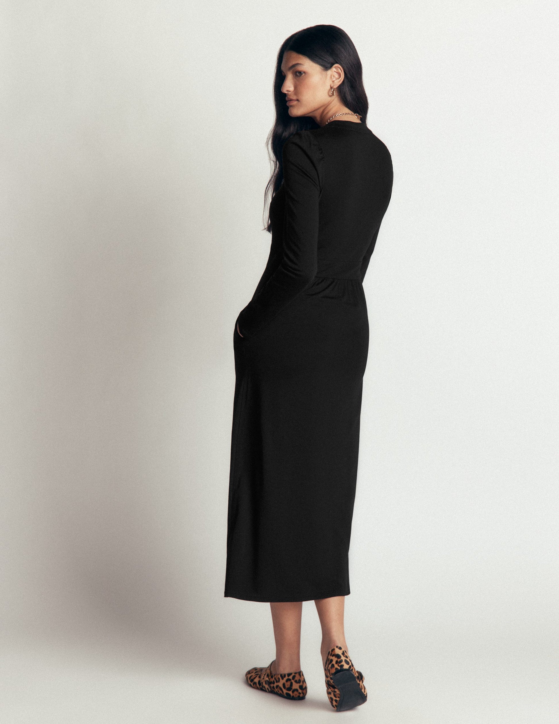 Hope Jerseykleid mit Reißverschlussdetail-Schwarz-3