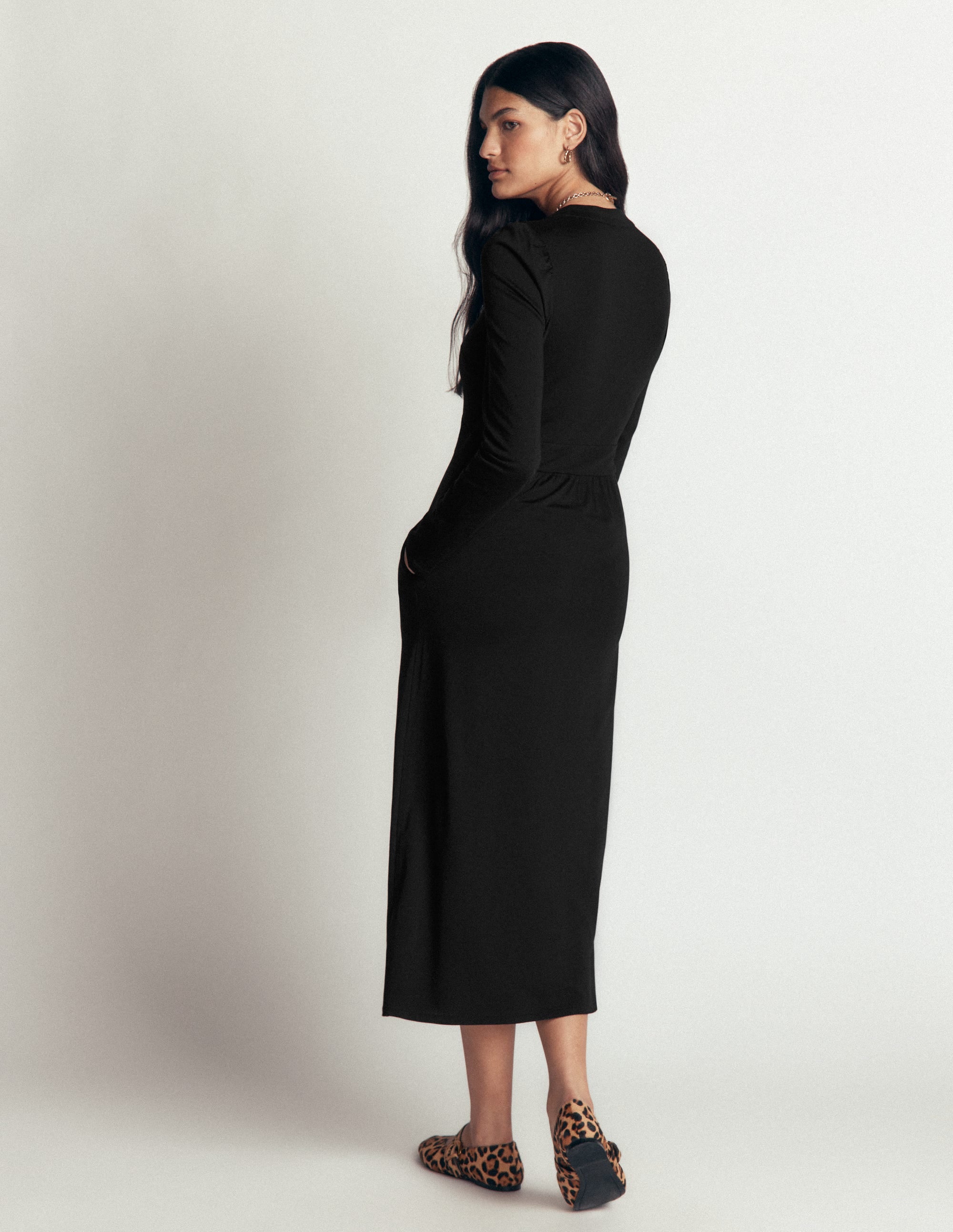 Hope Jerseykleid mit Reißverschlussdetail-Schwarz - Image 3