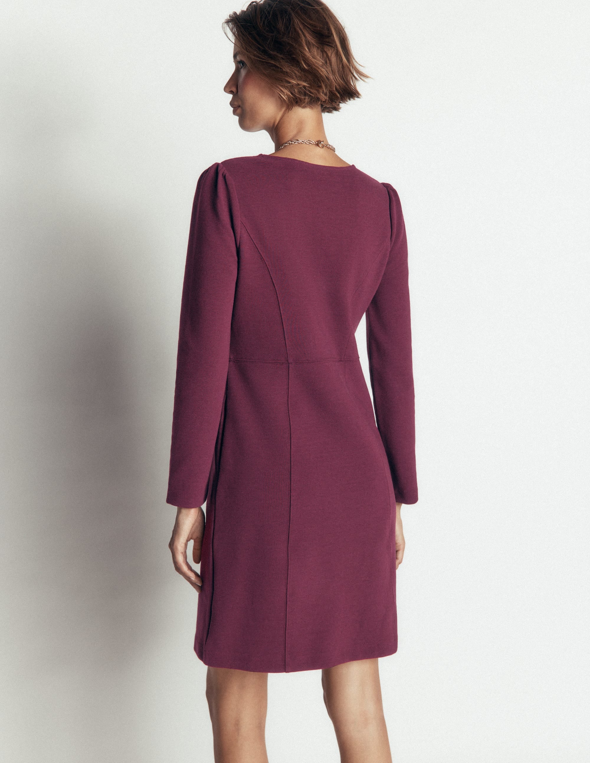Marla Ottoman-Kleid mit Ziernähten-Dunkle Kirsche - Image 3