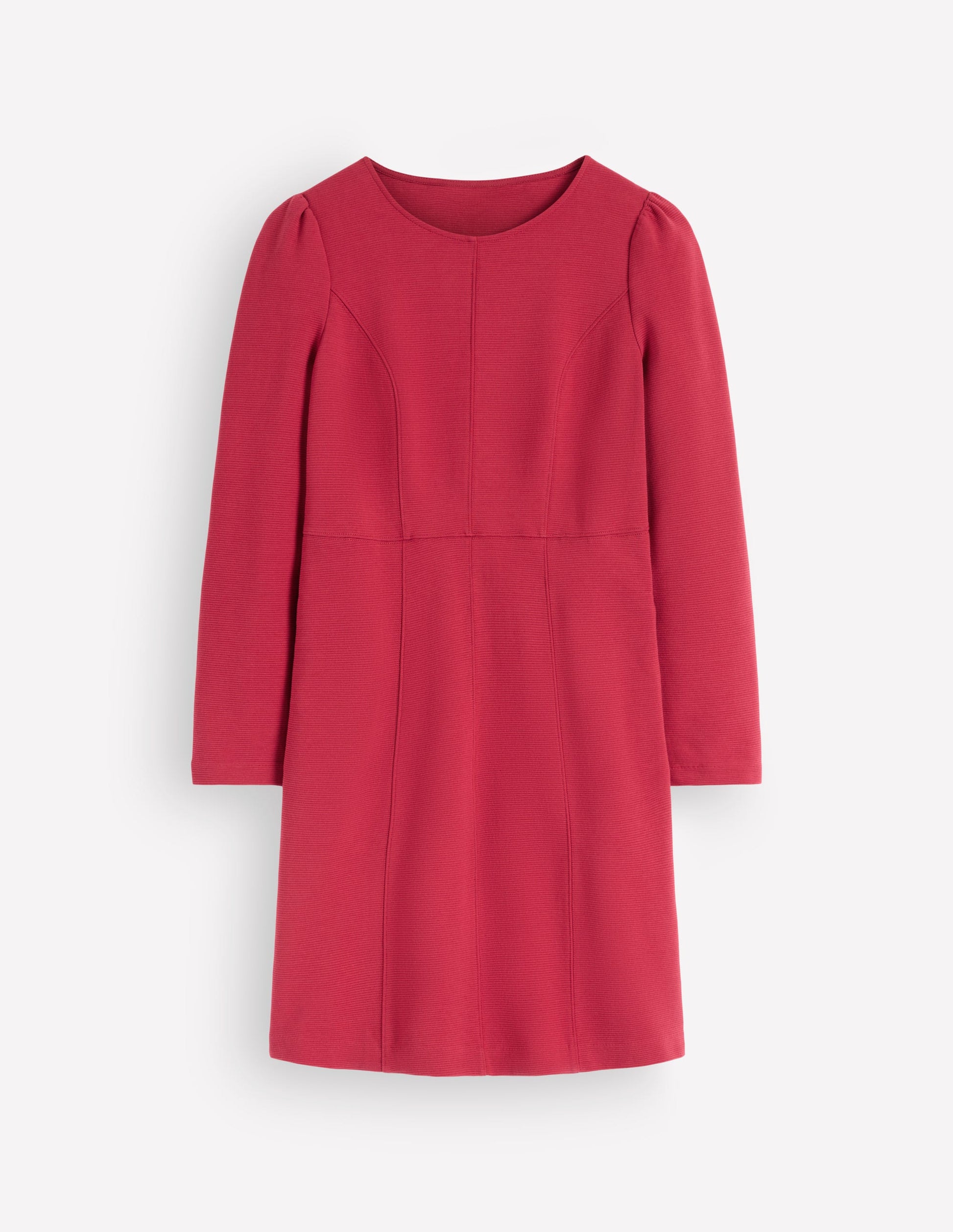 Marla Ottoman-Kleid mit Ziernähten-Erdiges Rot-4