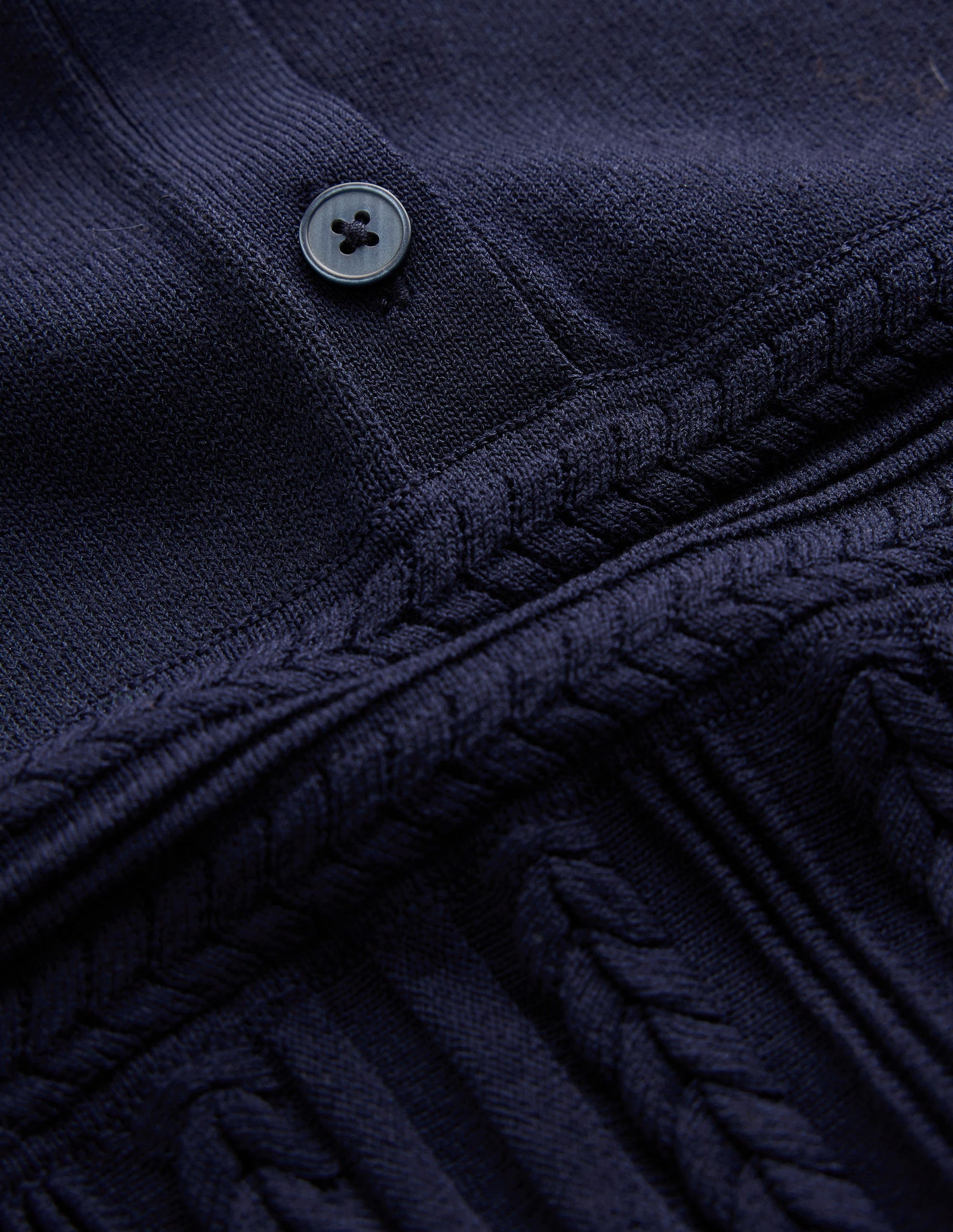 Strickkleid mit Zopfmuster-Marineblau-7