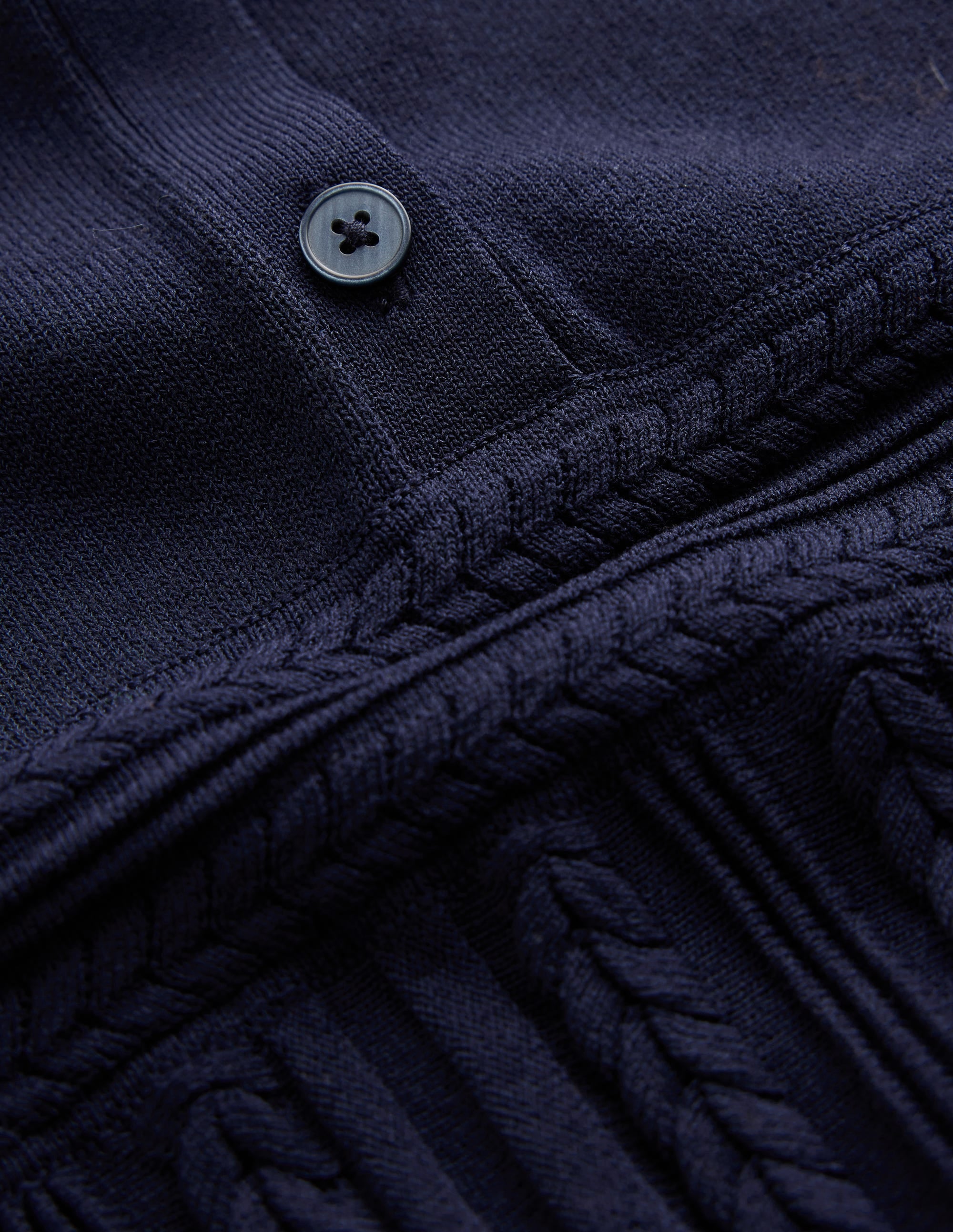 Strickkleid mit Zopfmuster-Marineblau - Image 7