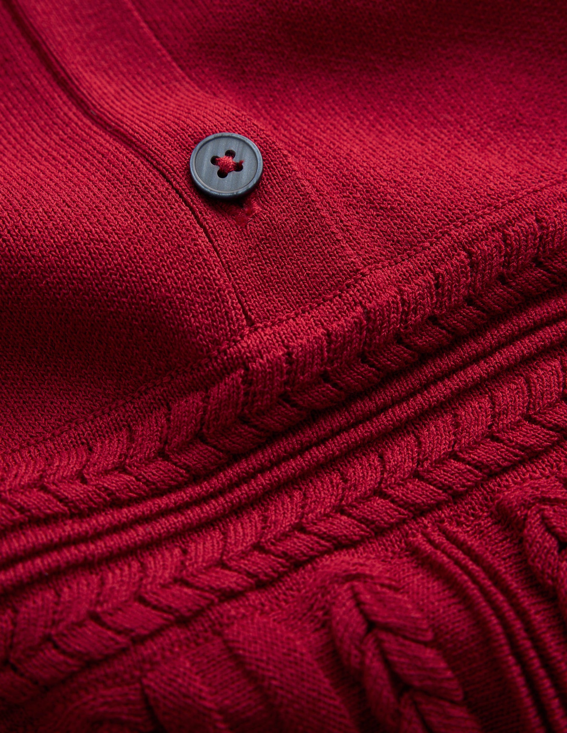 Strickkleid mit Zopfmuster-Purpurrot-7