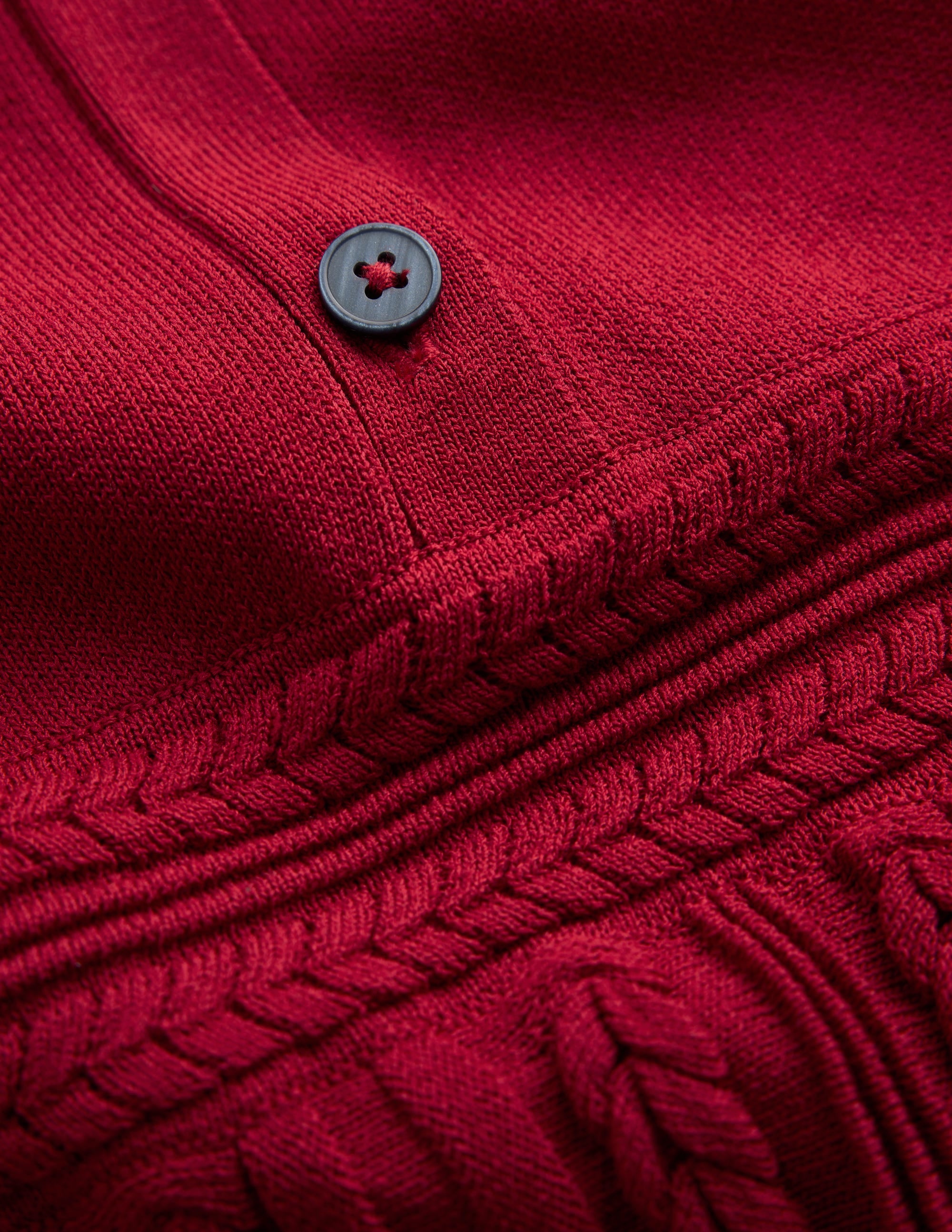 Strickkleid mit Zopfmuster-Purpurrot - Image 7