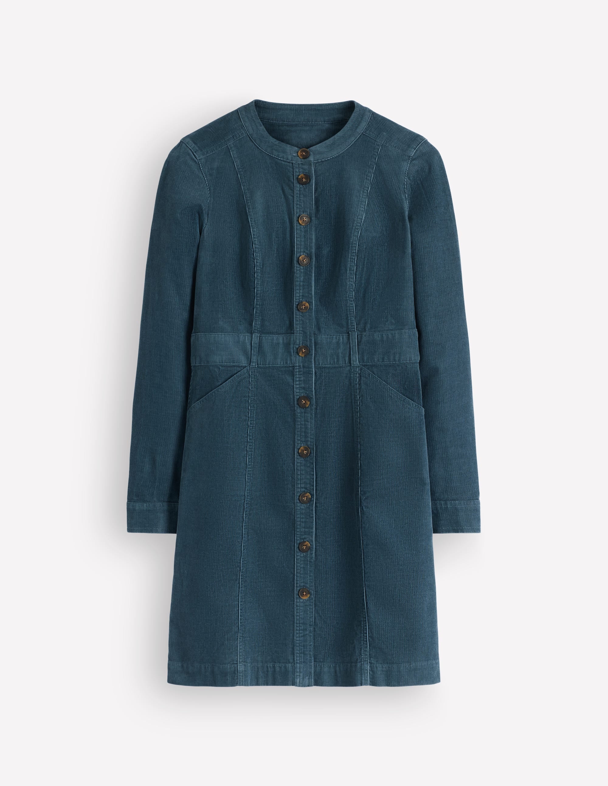 Zara Kurzes Cordkleid-Graublau - Image 5