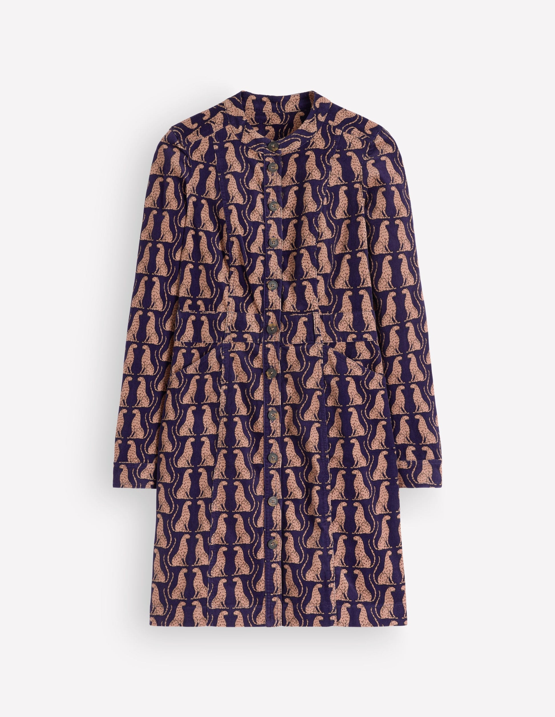 Zara Kurzes Cordkleid-Sternzeichen-Violett, Geduldiger Leopard-5
