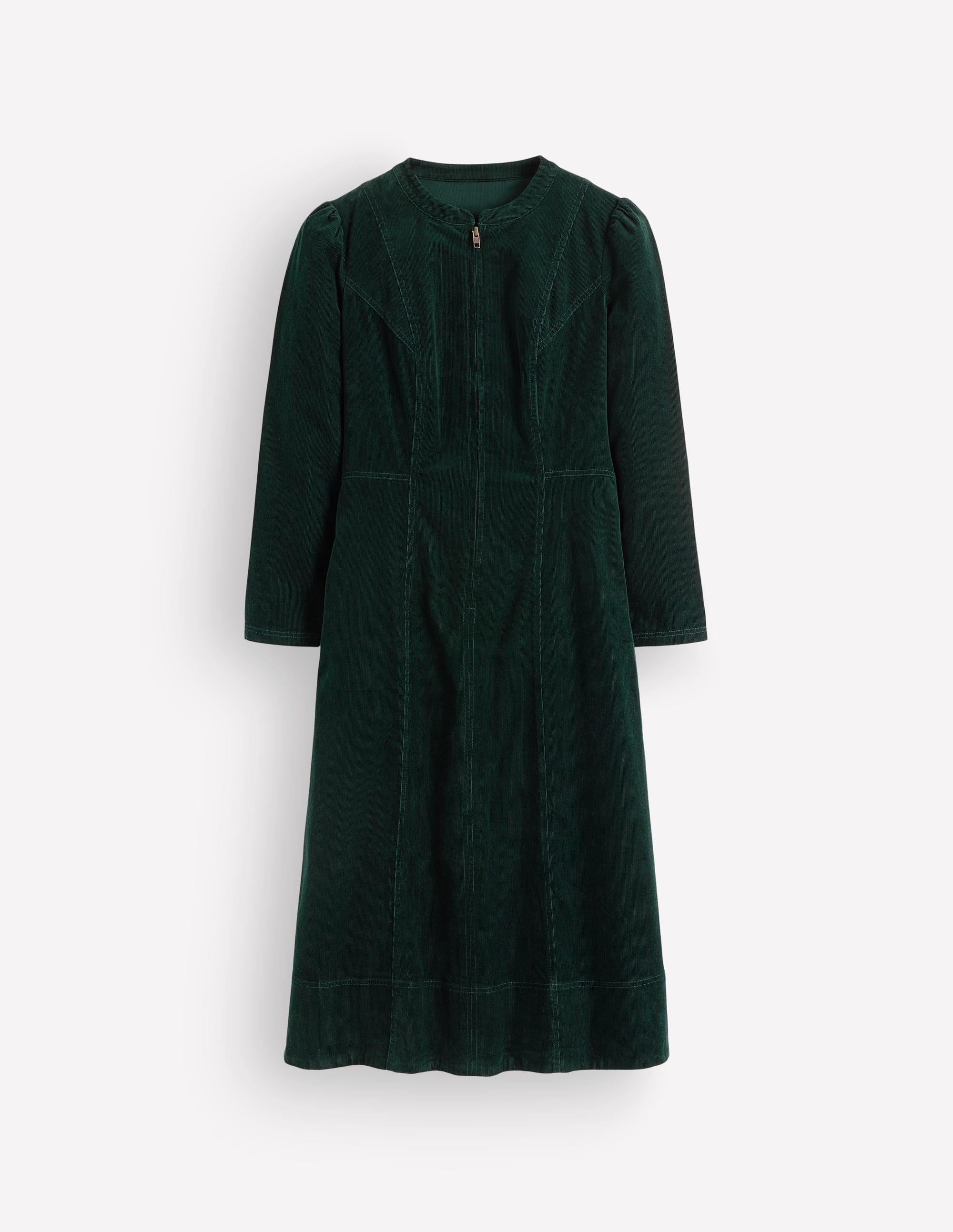 Una Cord-Midikleid-Mitternachtsblau Smaragdgrün - Image 5