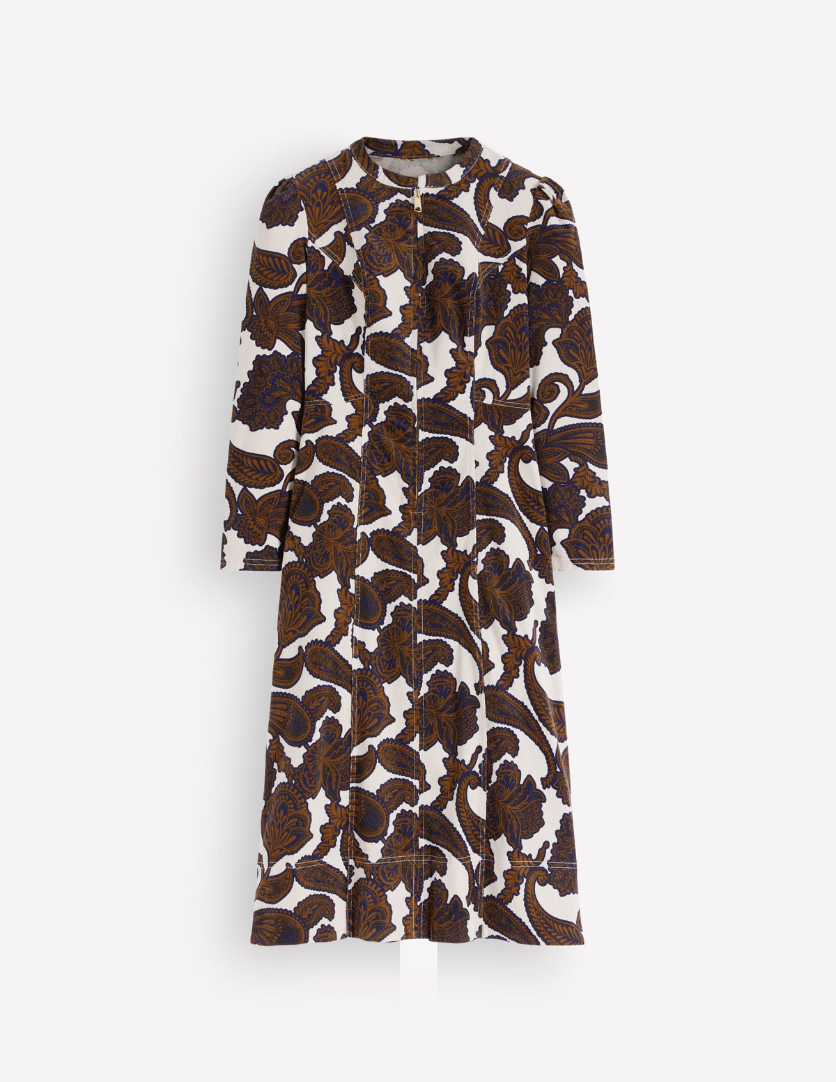 Una Cord-Midikleid-Mandelmilch Paisley-Bouquet - Image 5
