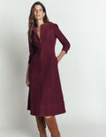 Una Cord-Midikleid-Violett Zaubertrank