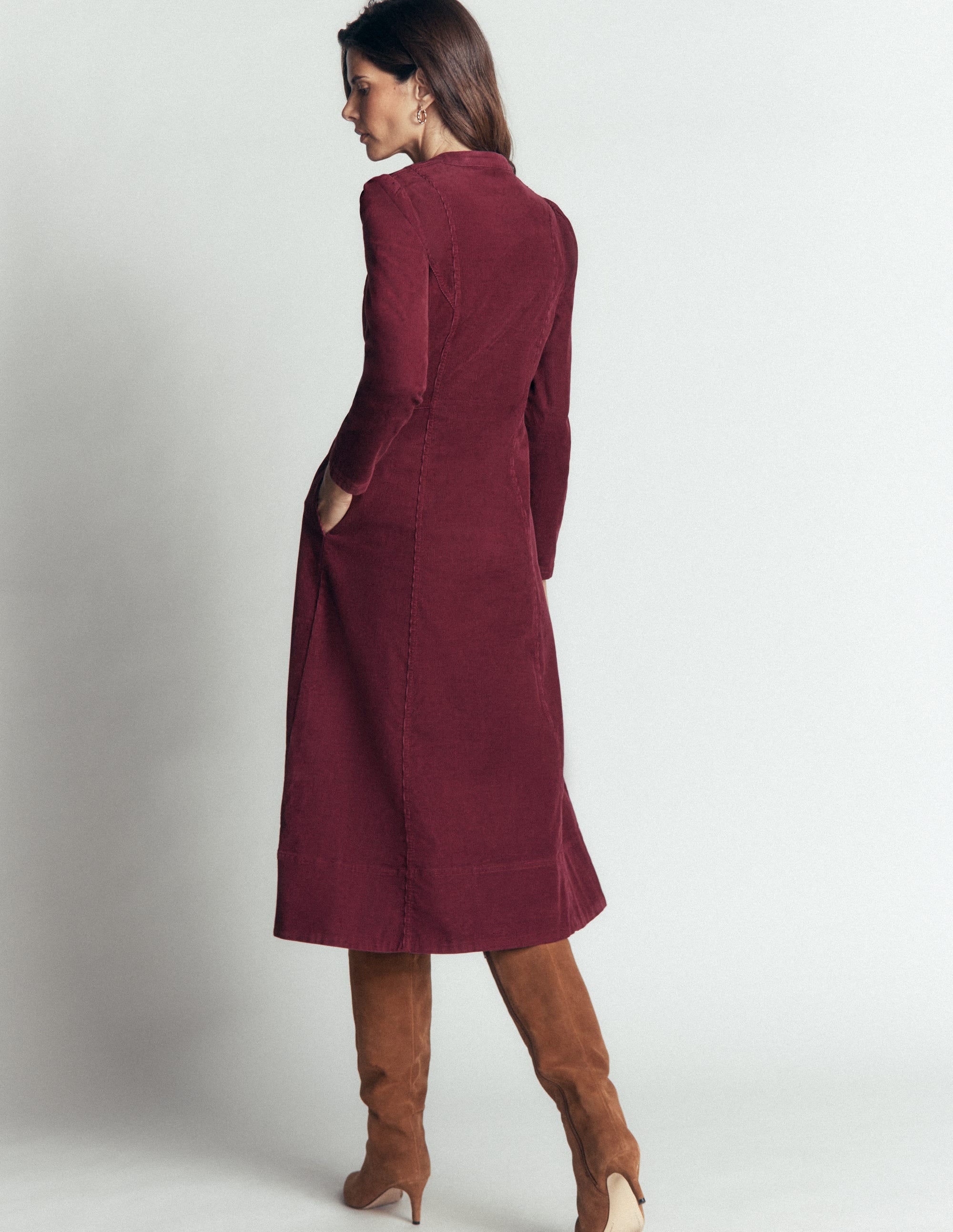 Una Cord-Midikleid-Violett Zaubertrank - Image 3